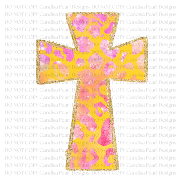 Neon Orange Pink Cross PNG DIGITAL DOWNLOAD