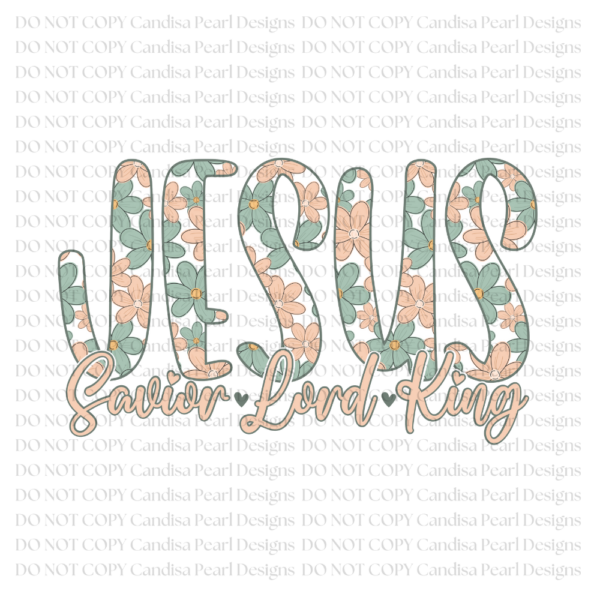 Jesus Savior Lord King PNG DIGITAL DOWNLOAD