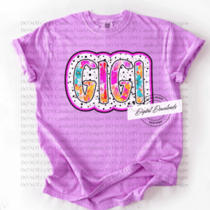 Gigi Neon Purple Floral PNG DIGITAL DOWNLOAD