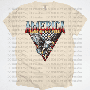 America Land Of The Free Eagle DTF TRANSFER