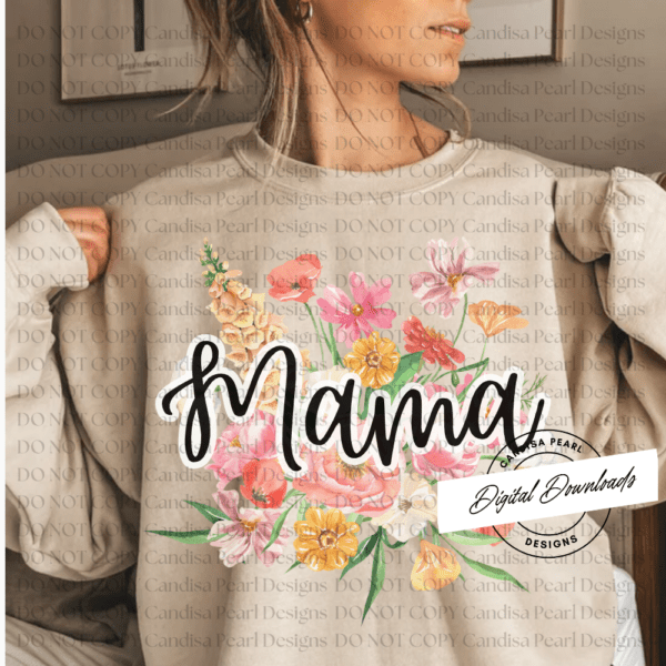 Mama Floral Bouquet  PNG DIGITAL DOWNLOAD