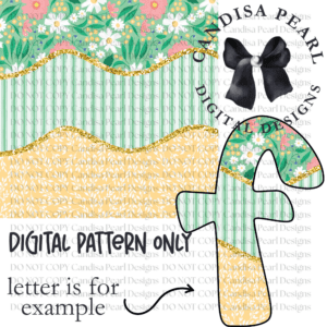 Digital Pattern Golden Garden PNG DIGITAL DOWNLOAD