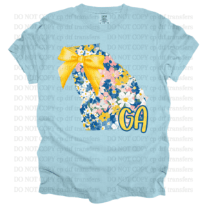 Georgia Yellow Blue Flowers DTF TRANSFER