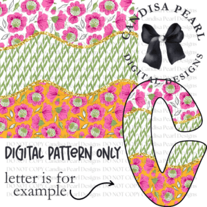 Digital Pattern Spring Orange PNG DIGITAL DOWNLOAD