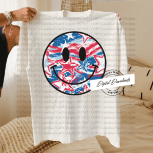 Patriotic  Smiley PNG DIGITAL DOWNLOAD