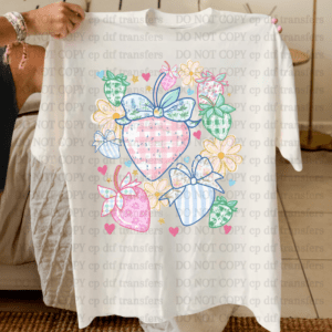 Preppy Strawberries And Bows DTF TRANSFER