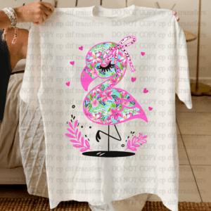 Preppy Flamingo  DTF TRANSFER