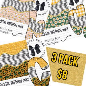 Digital Pattern Sunflower Pack PNG DIGITAL DOWNLOAD