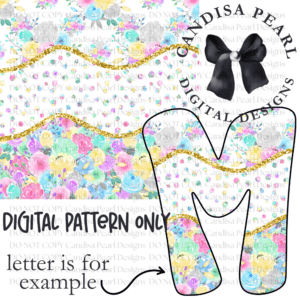 Digital Pattern Pastel Garden PNG DIGITAL DOWNLOAD