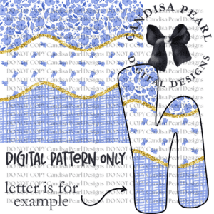 Digital Pattern Blue Things PNG DIGITAL DOWNLOAD