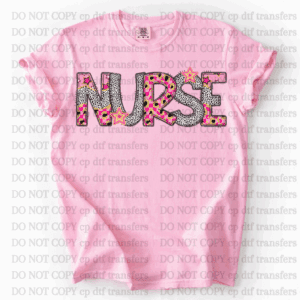 Nurse Glitz Pop DTF TRANSFER