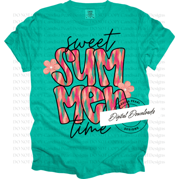 Sweet Summer Time Brush Stroke PNG DIGITAL DOWNLOAD