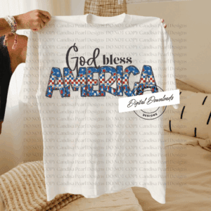 Patriotic God Bless America PNG DIGITAL DOWNLOAD