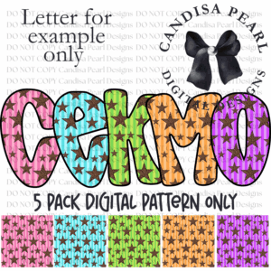Digital Pattern Leopard Stars Pack PNG DIGITAL DOWNLOAD