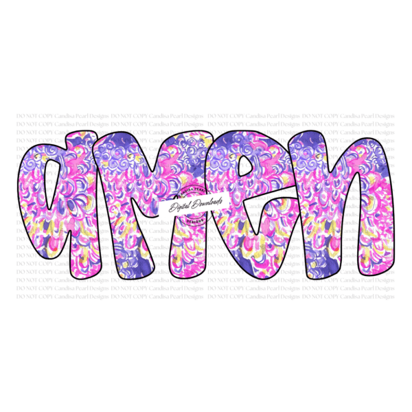 Amen Preppy Pink PNG DIGITAL DOWNLOAD
