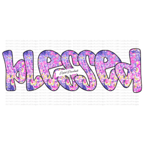 Blessed Preppy Pink PNG DIGITAL DOWNLOAD