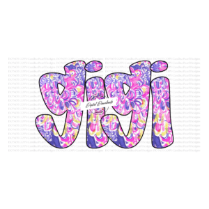 Gigi Preppy Pink PNG DIGITAL DOWNLOAD