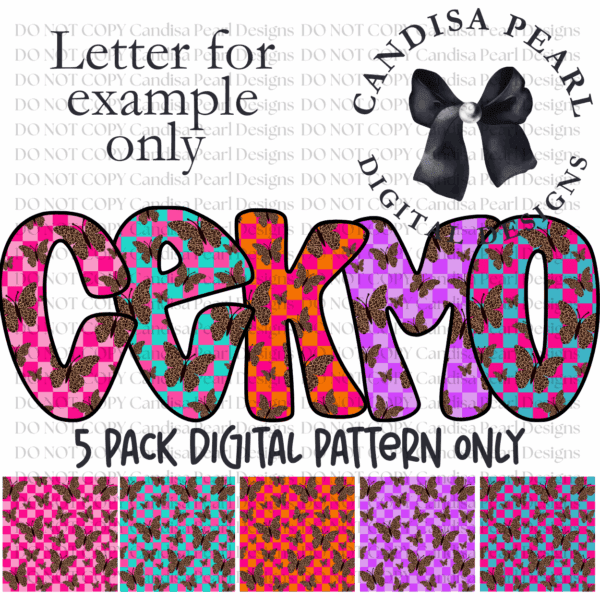 Digital Pattern Leopard Butterflies Pack PNG DIGITAL DOWNLOAD