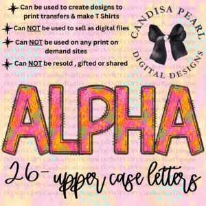 Alpha Set Sugar Dots PNG DIGITAL DOWNLOAD