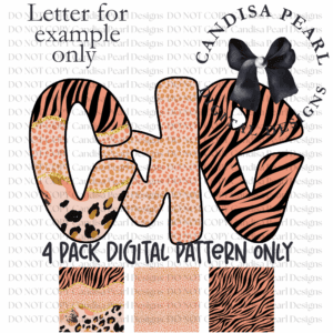 Digital Pattern Coral Leopard Zebra  Pack PNG DIGITAL DOWNLOAD