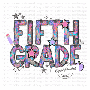 Pop Art Fifth Grade PNG DIGITAL DOWNLOAD