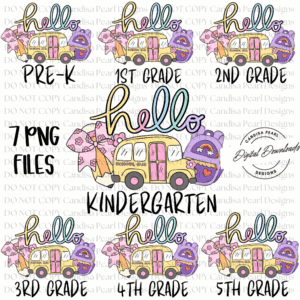 Hello Pastel Grade Bundle 7-PNG DIGITAL DOWNLOAD