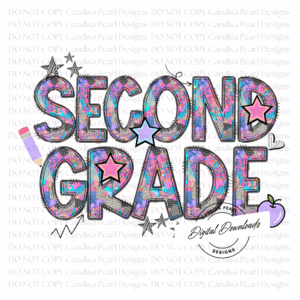 Pop Art Second Grade PNG DIGITAL DOWNLOAD