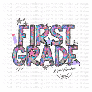 Pop Art First Grade PNG DIGITAL DOWNLOAD