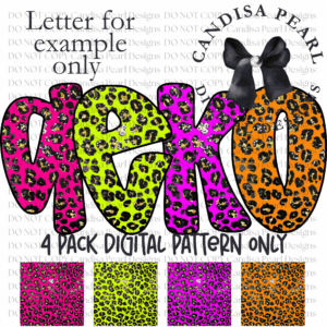 Digital Pattern Black Sparkle Leopard Pack PNG DIGITAL DOWNLOAD