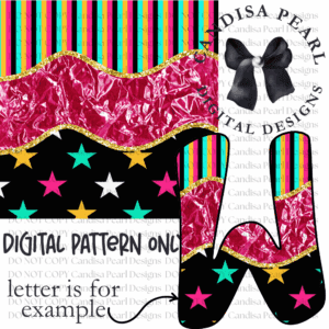 Digital Pattern Neon Bright PNG DIGITAL DOWNLOAD