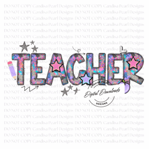 Pop Art Teacher PNG DIGITAL DOWNLOAD