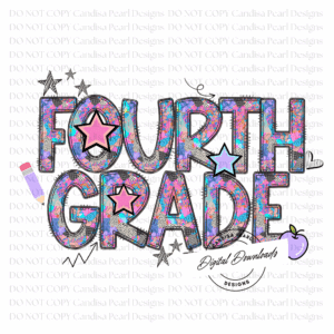Pop Art Fourth Grade PNG DIGITAL DOWNLOAD
