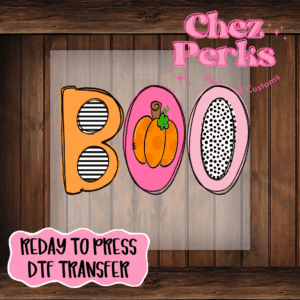 Boo Doodle Pumpkin DTF TRANSFER