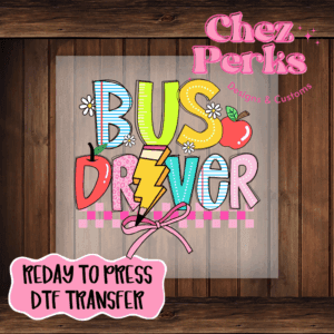 School Doodle Bus Driver DTF TRANSFER