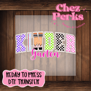 Retro Checker Kindergarten DTF TRANSFER