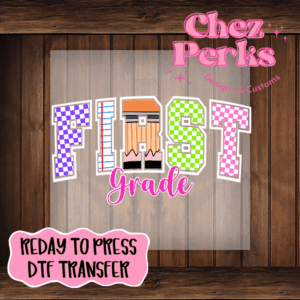 Retro Checker First Grade DTF TRANSFER