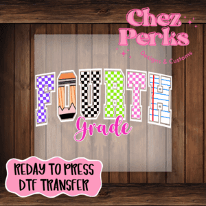 Retro Checker Fourth Grade DTF TRANSFER