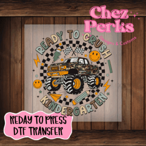 Monster Truck Crush Kindergarten DTF TRANSFER