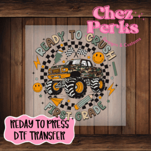 Monster Truck Crush First Grade DTF TRANSFER