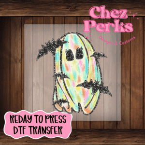 Colorful Paint Strokes Ghost Bats DTF TRANSFER