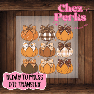 Pumpkin Bow Collage DTF TRANSFER