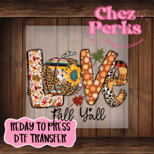 Love Fall Y'all DTF TRANSFER