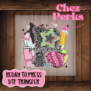 Black Pink Preschool Collage DTF TRANSFER