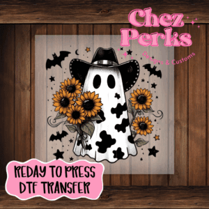Western Sunflower Ghost DTF TRANSFER