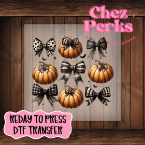 Pumpkin Bow Collage DTF TRANSFER