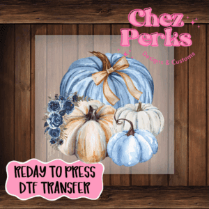 Vintage Blue Pumpkins DTF TRANSFER