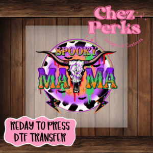 Spooky Mama Bull DTF TRANSFER