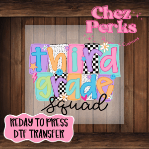 Funky Third Grade Squad DTF TRANSFER