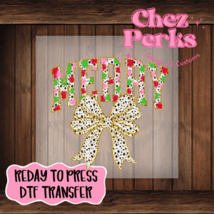 MerryPaint Stroke Dot Bow DTF TRANSFER