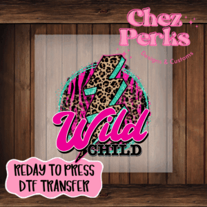 Wild Child Leopard Pink DTF TRANSFER
